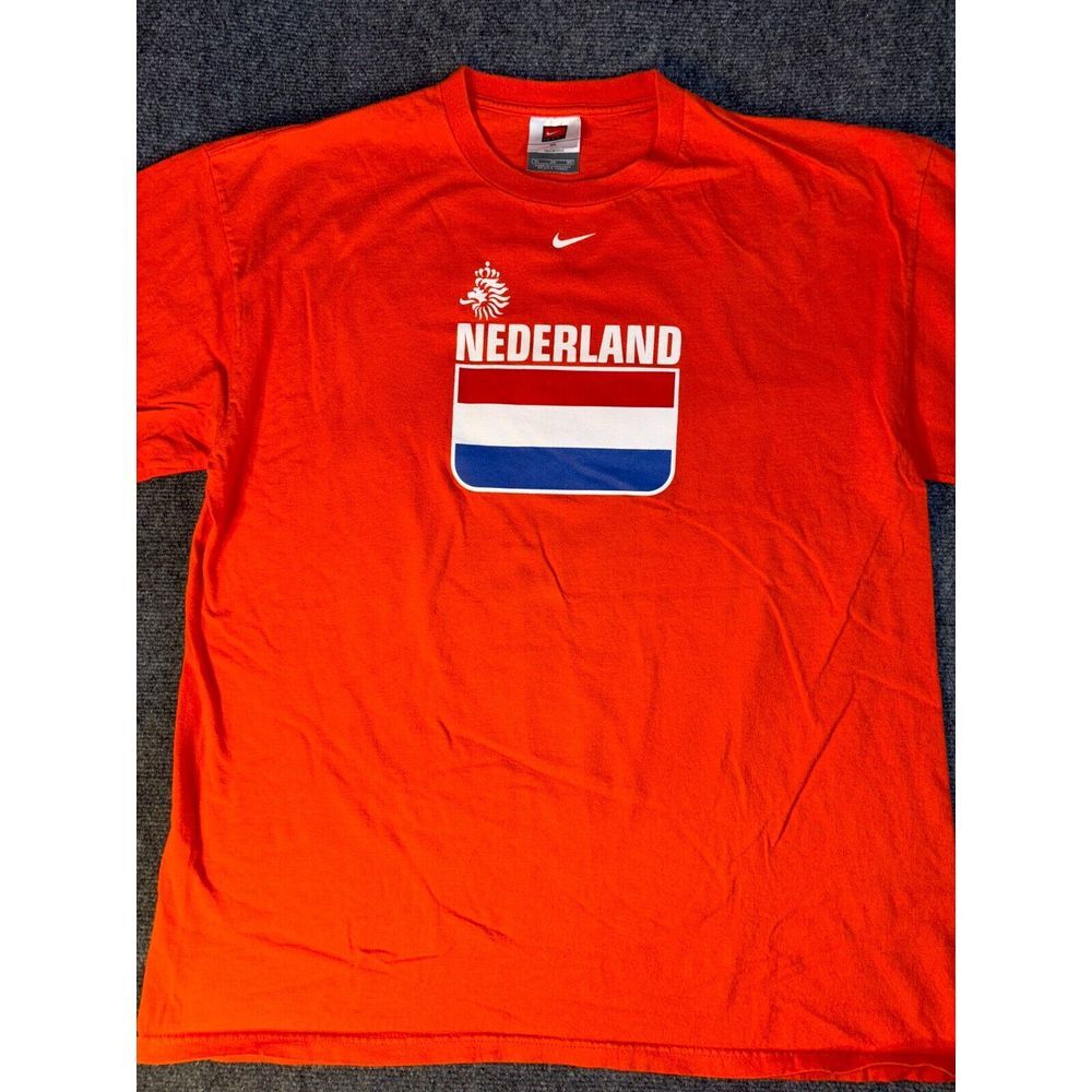 Nike Shirt Men's‎ XL Red Netherlands Ruud van Nistelrooy Short Sleeve Crew Neck